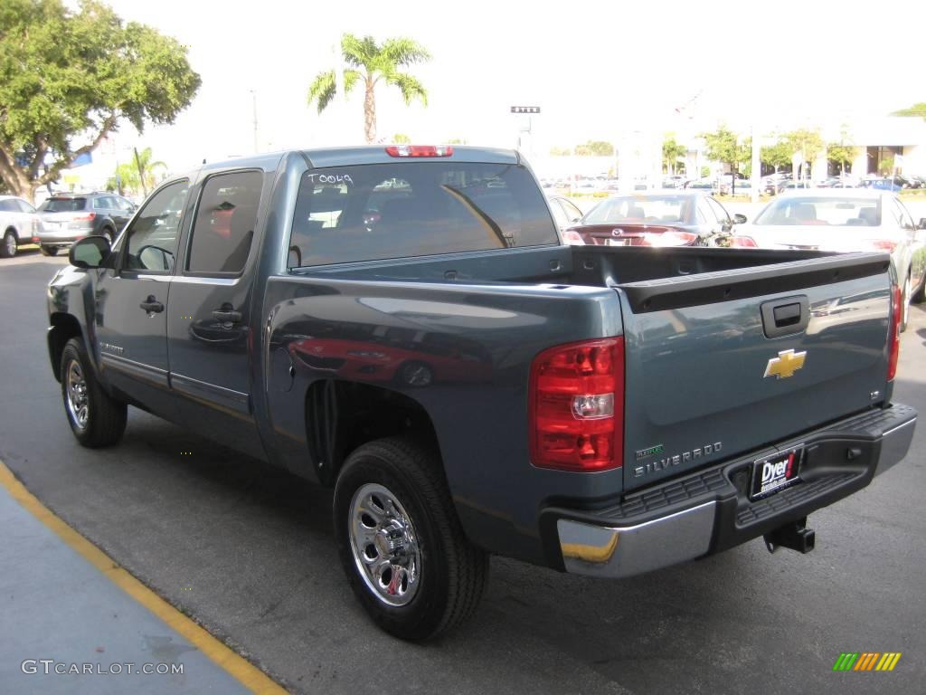2010 Silverado 1500 LS Crew Cab - Blue Granite Metallic / Dark Titanium photo #4