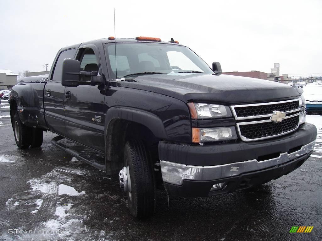 2007 Silverado 3500HD Classic LT Crew Cab 4x4 Dually - Black / Dark Charcoal photo #7