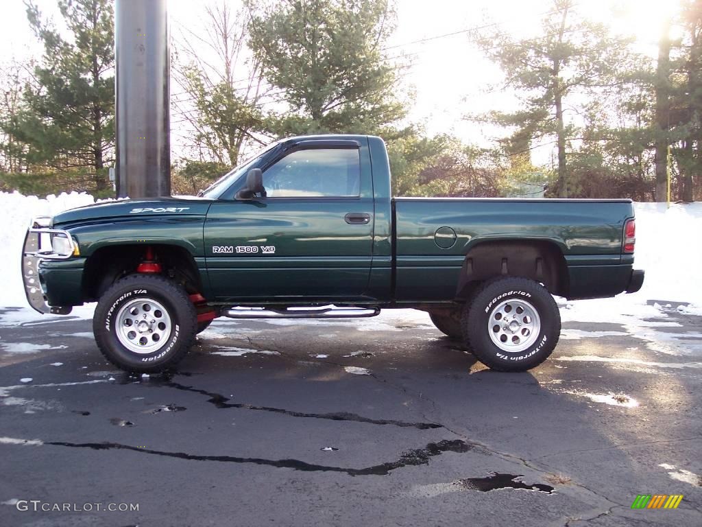 2000 Ram 1500 Sport Regular Cab - Forest Green Pearlcoat / Mist Gray photo #3