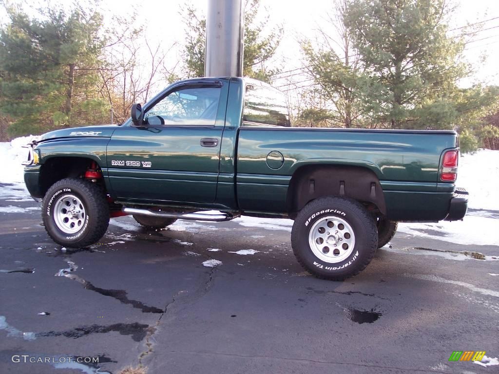 2000 Ram 1500 Sport Regular Cab - Forest Green Pearlcoat / Mist Gray photo #4