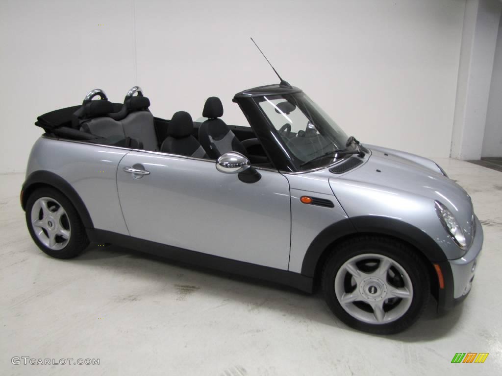 2005 Cooper Convertible - Pure Silver Metallic / Space Grey/Panther Black photo #2