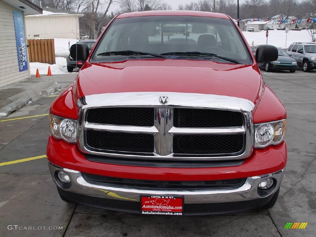 2003 Ram 1500 SLT Quad Cab 4x4 - Flame Red / Dark Slate Gray photo #25