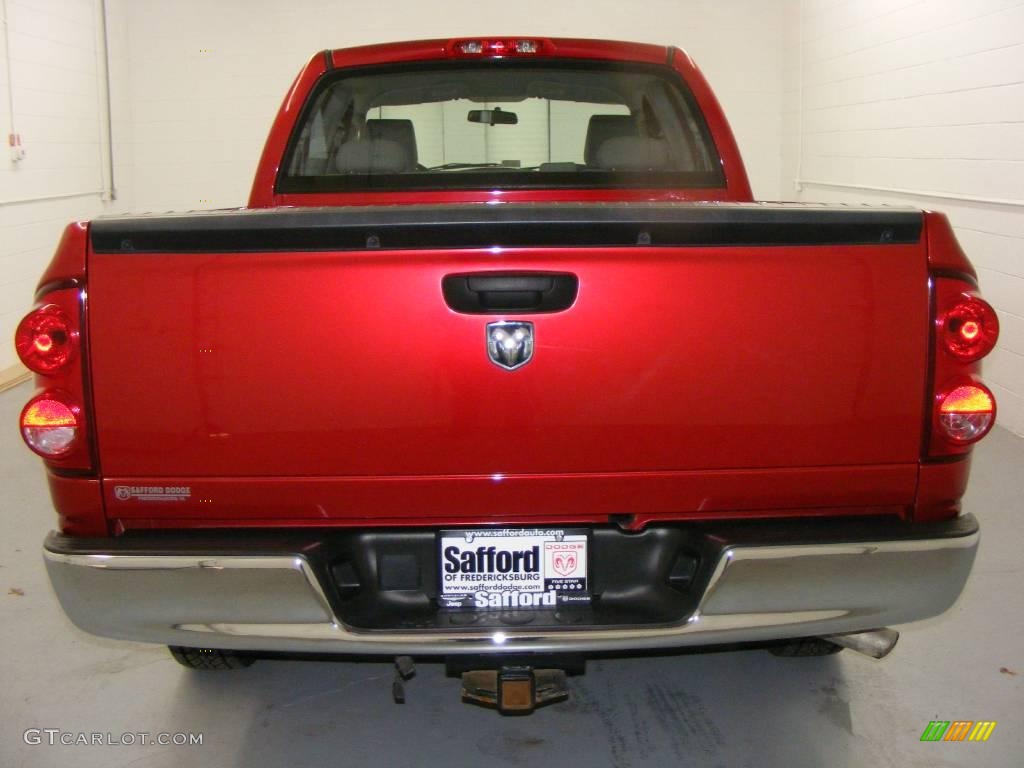 2007 Ram 1500 SXT Quad Cab - Inferno Red Crystal Pearl / Medium Slate Gray photo #6