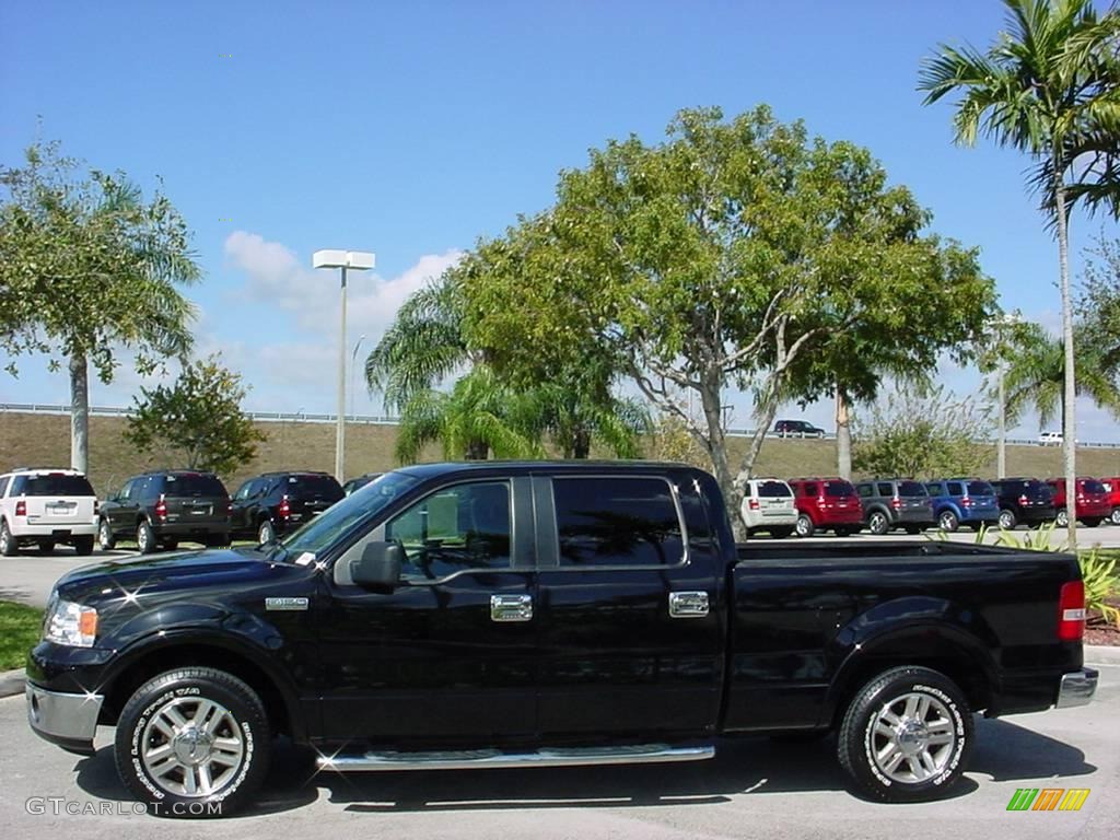 2006 F150 Lariat SuperCrew - Black / Black photo #7
