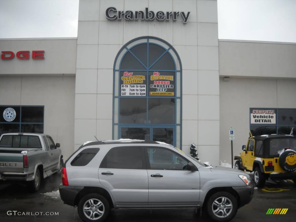 2007 Sportage LX V6 4WD - Satin Silver / Black photo #1