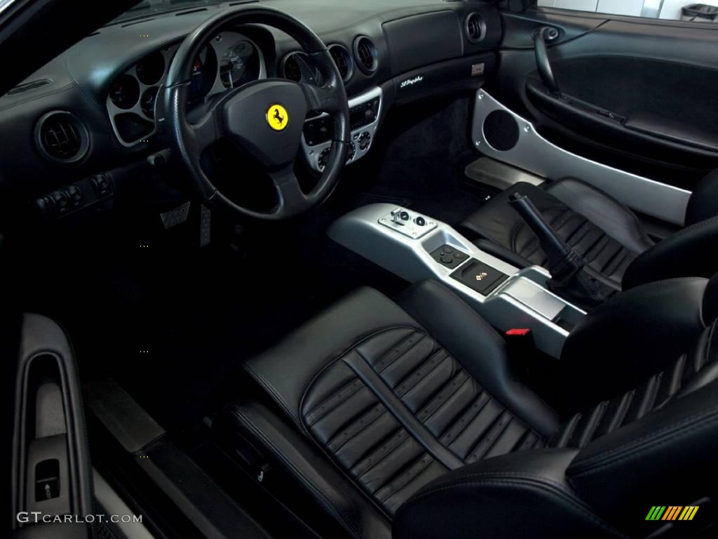Black Interior 2002 Ferrari 360 Spider F1 Photo #23815947