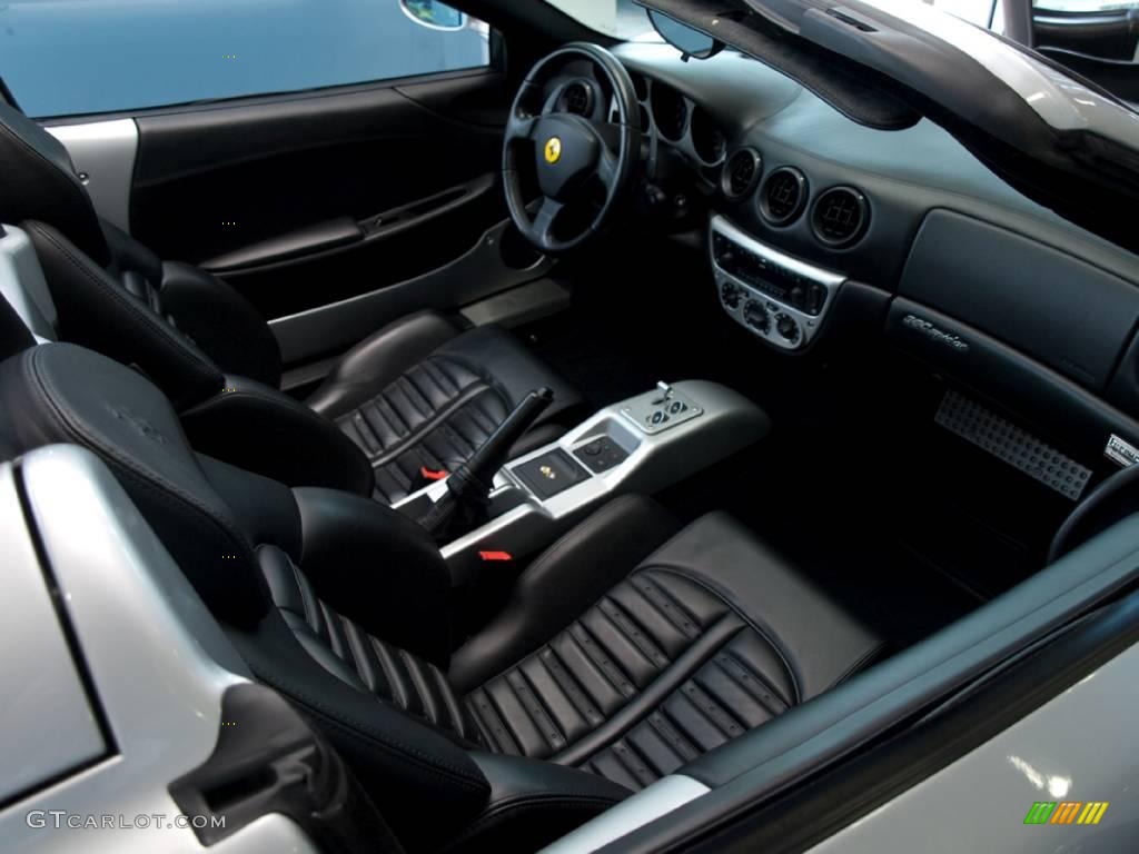Black Interior 2002 Ferrari 360 Spider F1 Photo #23816055