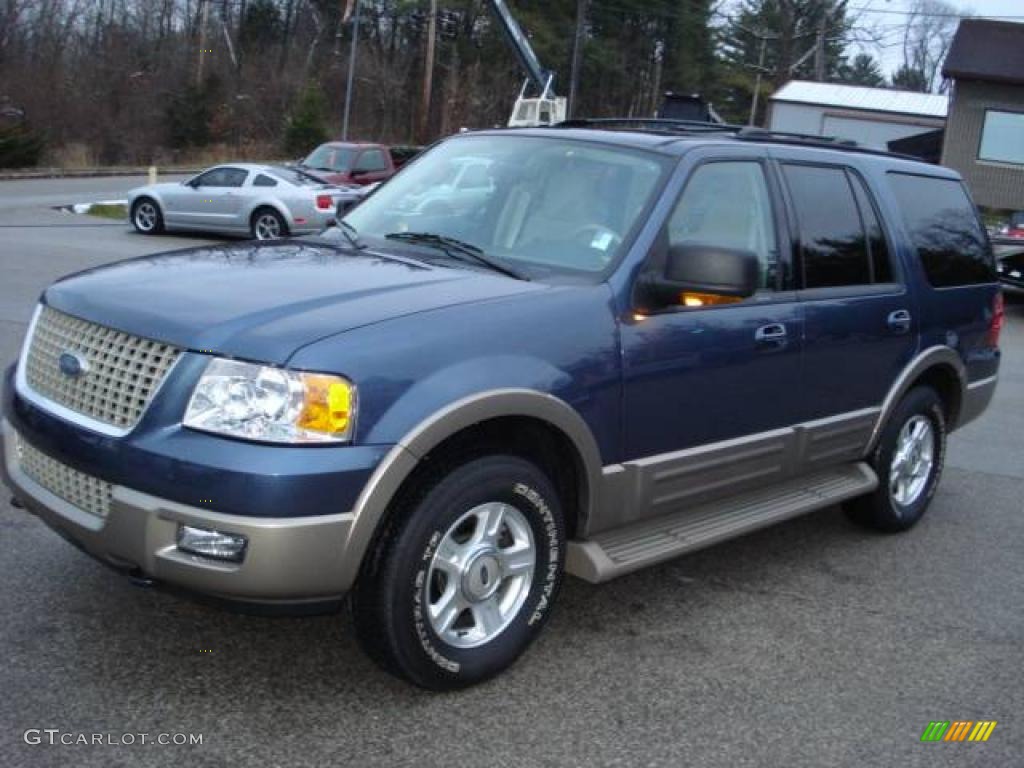 2003 Expedition Eddie Bauer 4x4 - Medium Wedgewood Blue Metallic / Medium Parchment photo #6