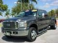 2007 Dark Shadow Grey Metallic Ford F350 Super Duty Lariat Crew Cab 4x4 Dually  photo #8