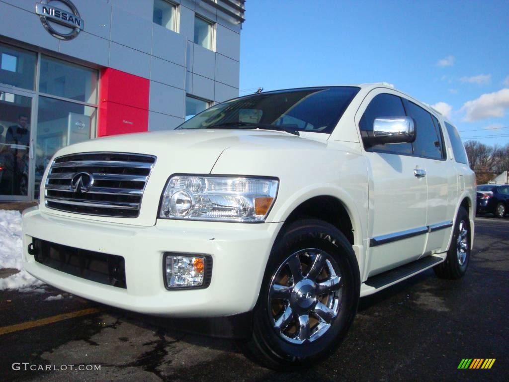 2005 QX 56 4WD - Tuscan Pearl White / Willow photo #1