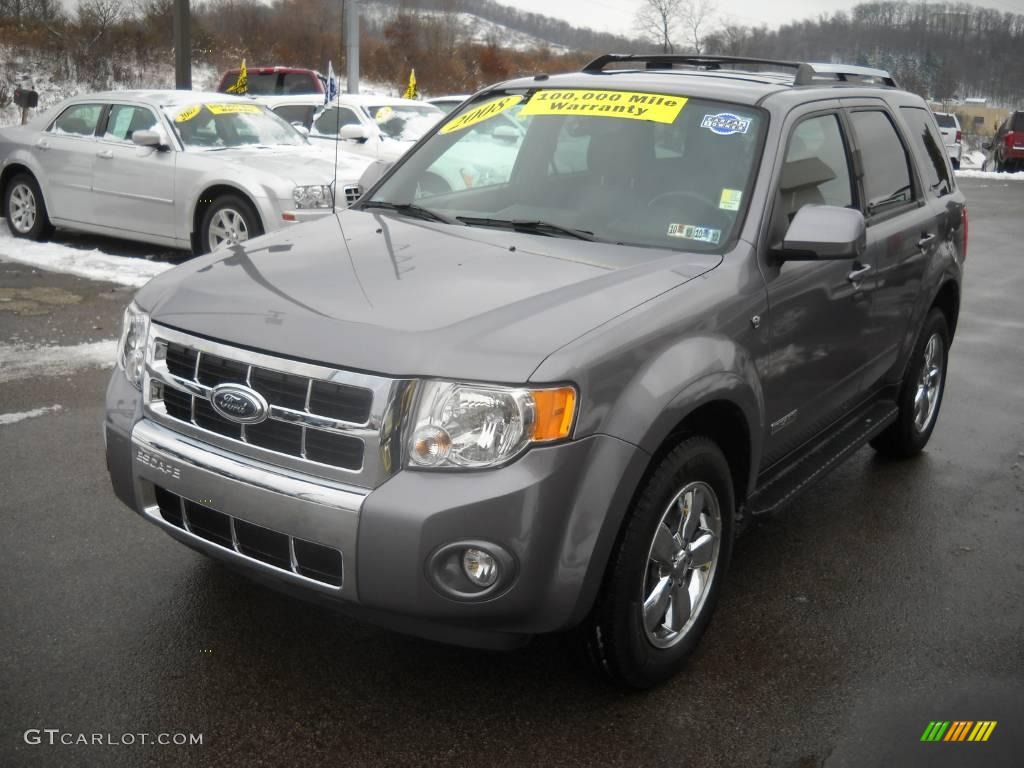 2008 Escape Limited 4WD - Tungsten Grey Metallic / Charcoal photo #18