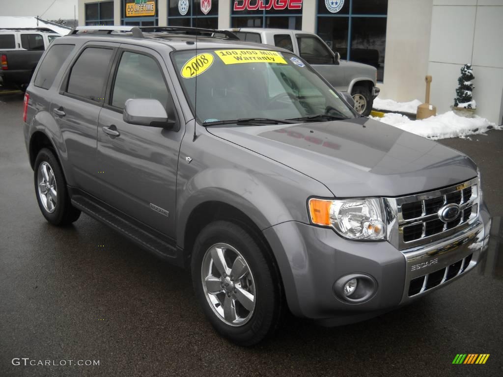 2008 Escape Limited 4WD - Tungsten Grey Metallic / Charcoal photo #20