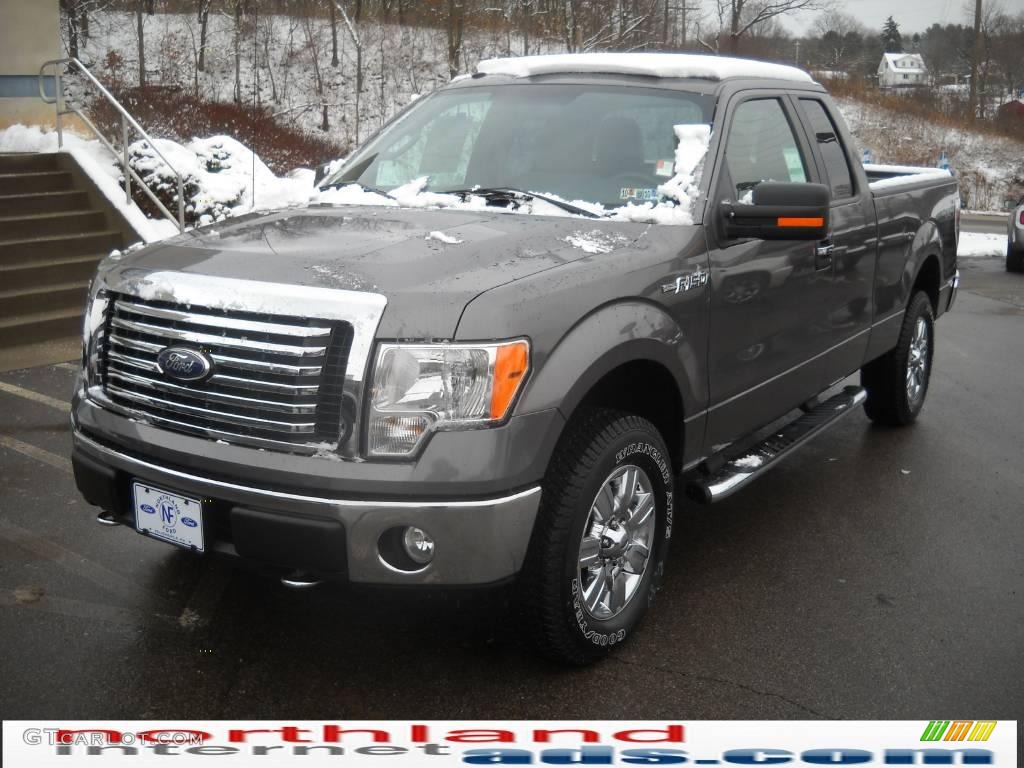 2010 F150 XLT SuperCab 4x4 - Sterling Grey Metallic / Medium Stone photo #2