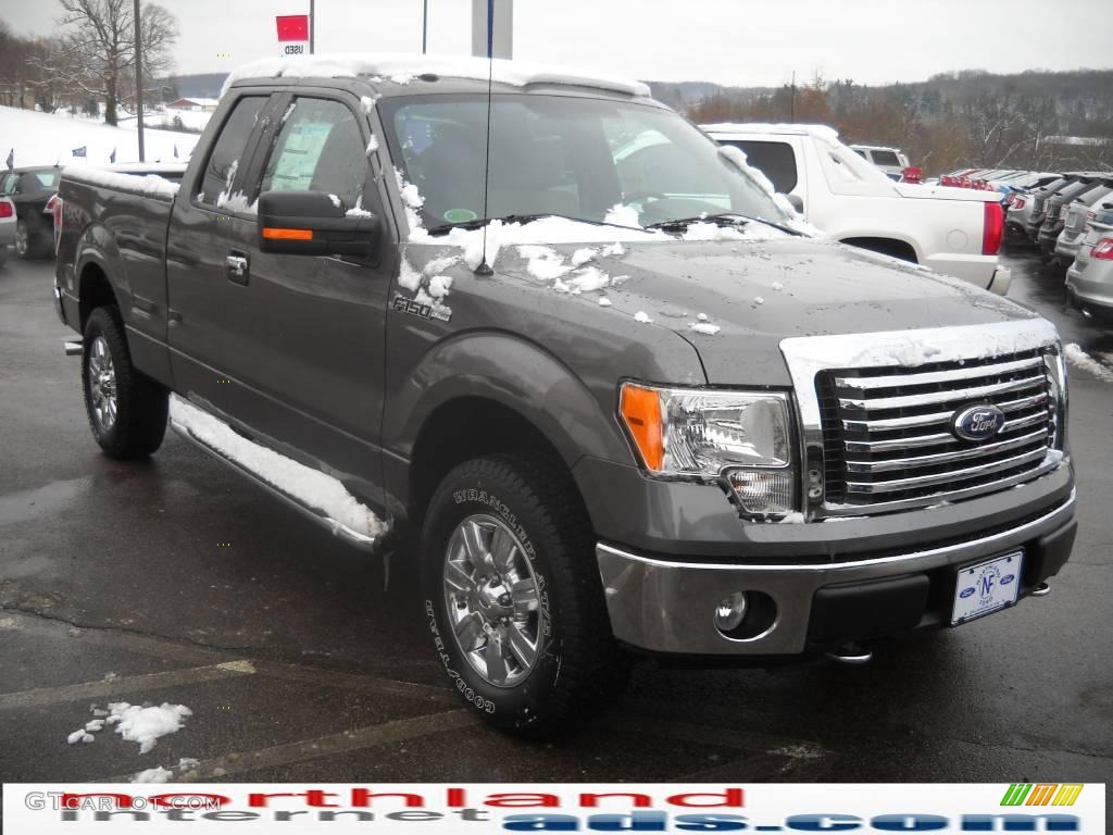 2010 F150 XLT SuperCab 4x4 - Sterling Grey Metallic / Medium Stone photo #4