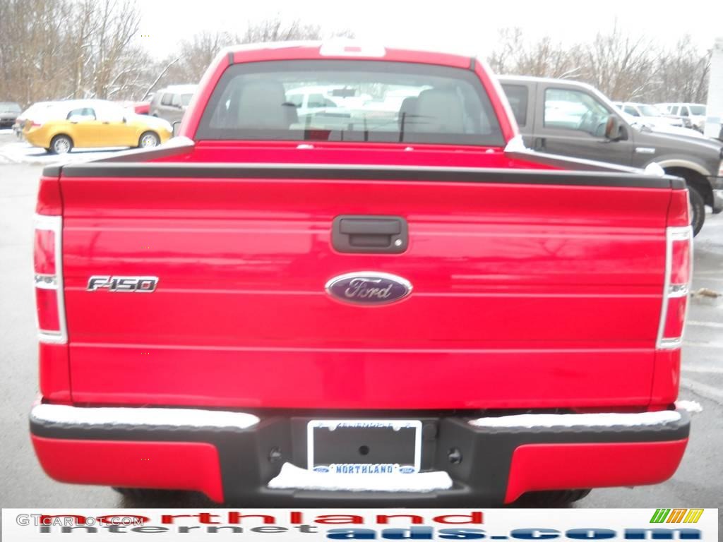 2010 F150 STX SuperCab 4x4 - Vermillion Red / Medium Stone photo #7