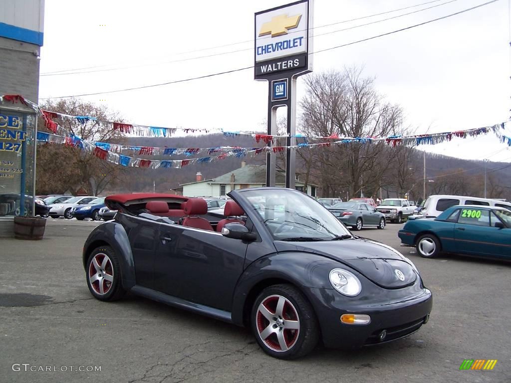 2005 New Beetle Dark Flint Edition Convertible - Dark Flint Metallic / Bordeaux Red photo #1