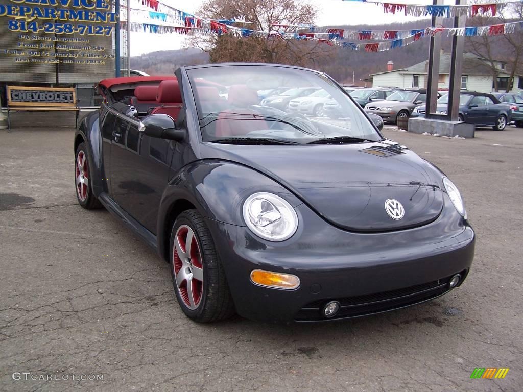 2005 New Beetle Dark Flint Edition Convertible - Dark Flint Metallic / Bordeaux Red photo #2