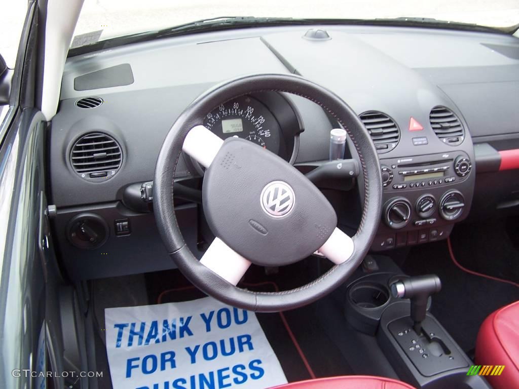 2005 New Beetle Dark Flint Edition Convertible - Dark Flint Metallic / Bordeaux Red photo #16