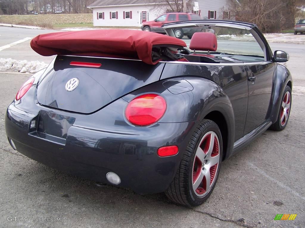 2005 New Beetle Dark Flint Edition Convertible - Dark Flint Metallic / Bordeaux Red photo #27