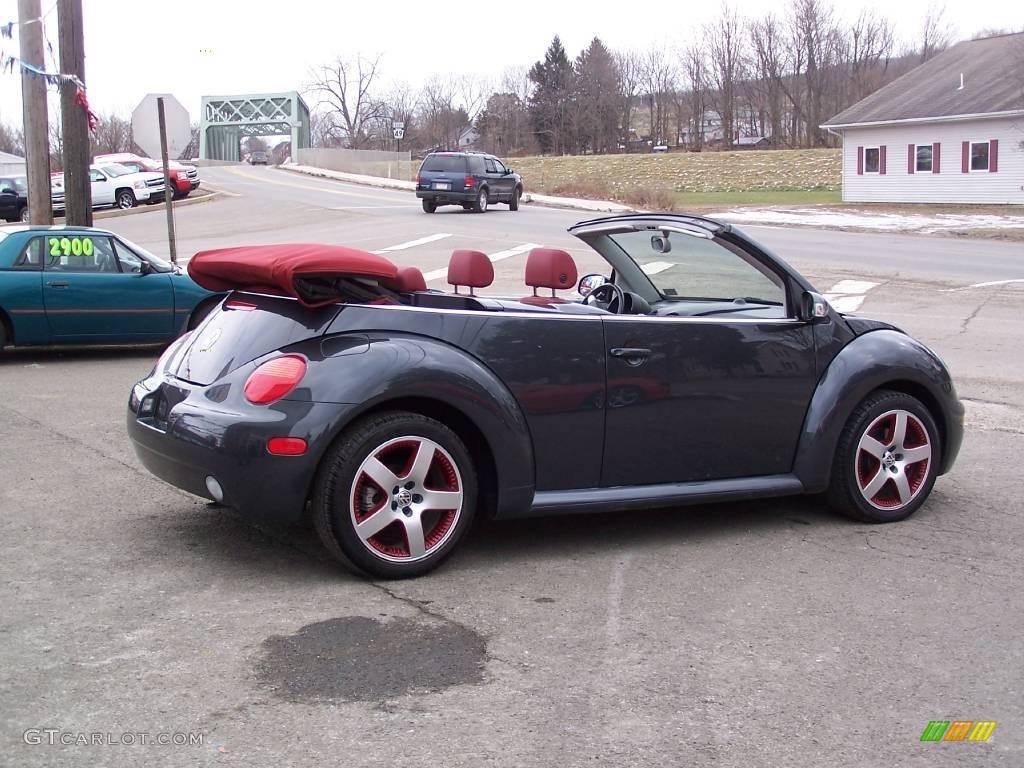 2005 New Beetle Dark Flint Edition Convertible - Dark Flint Metallic / Bordeaux Red photo #36