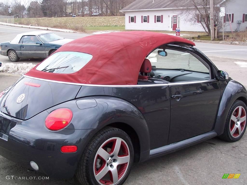 2005 New Beetle Dark Flint Edition Convertible - Dark Flint Metallic / Bordeaux Red photo #38