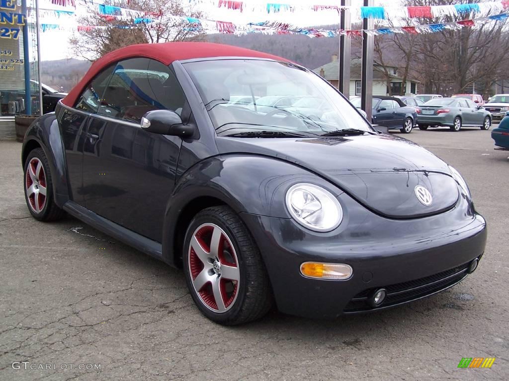 2005 New Beetle Dark Flint Edition Convertible - Dark Flint Metallic / Bordeaux Red photo #45