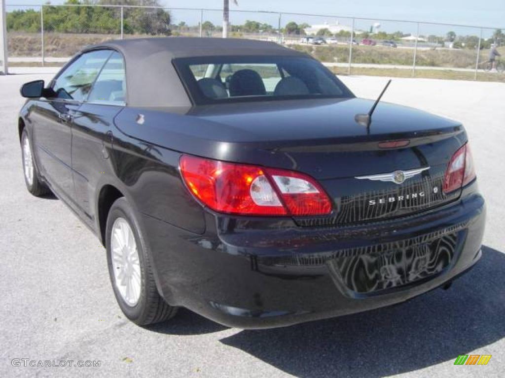 2008 Sebring LX Convertible - Brilliant Black Crystal Pearl / Dark Slate Gray/Light Slate Gray photo #4