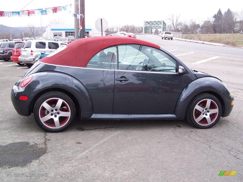 2005 New Beetle Dark Flint Edition Convertible - Dark Flint Metallic / Bordeaux Red photo #56