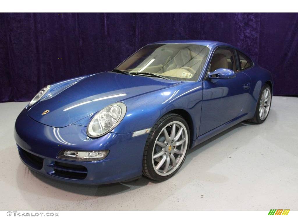 2007 911 Carrera Coupe - Cobalt Blue Metallic / Sand Beige photo #31