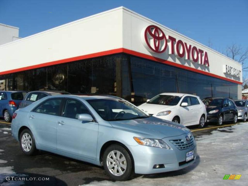 2007 Camry XLE V6 - Sky Blue Pearl / Ash photo #1