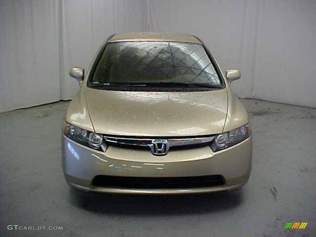 2007 Civic LX Sedan - Borrego Beige Metallic / Ivory photo #2
