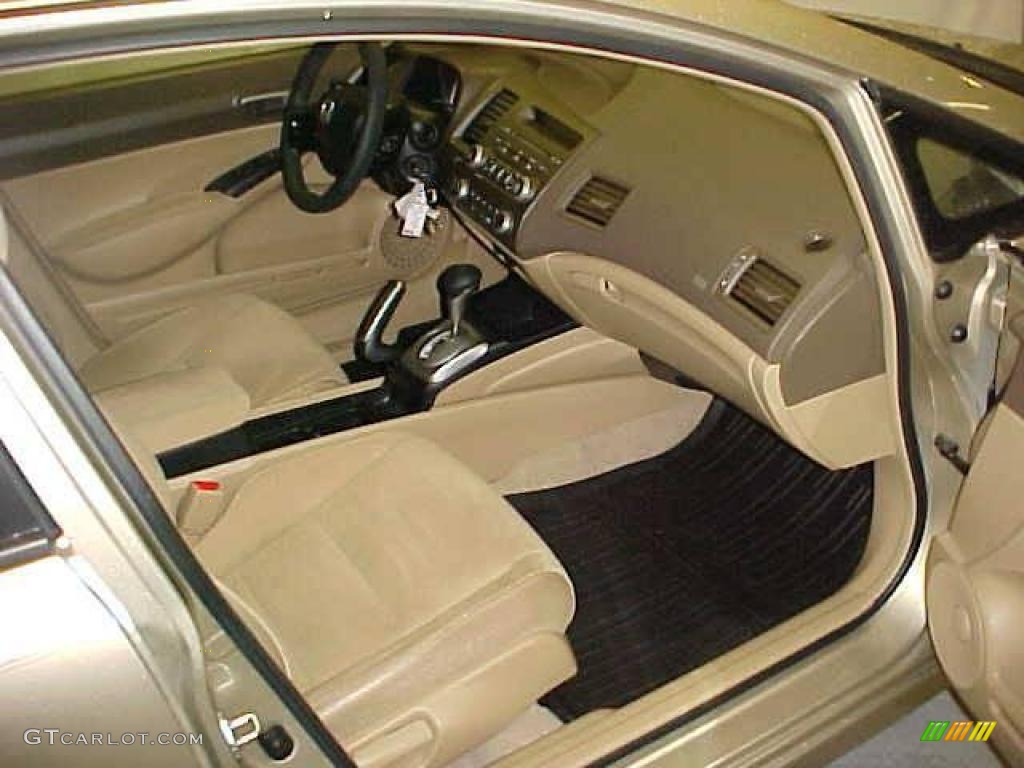 2007 Civic LX Sedan - Borrego Beige Metallic / Ivory photo #5