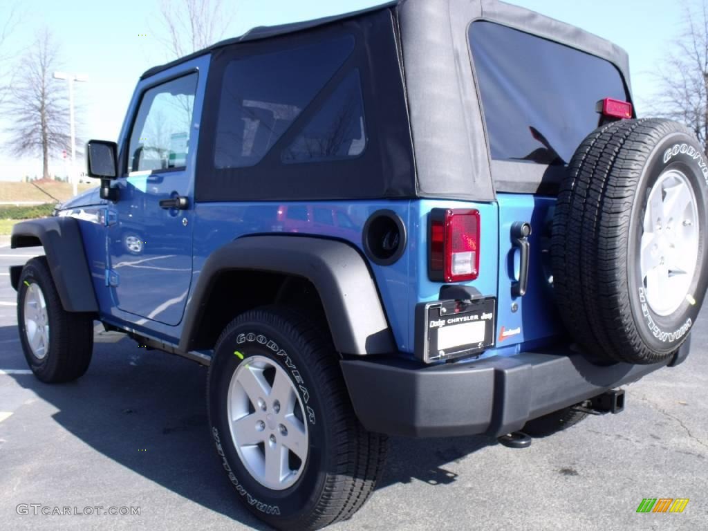 2010 Wrangler Sport 4x4 - Surf Blue Pearl / Dark Slate Gray/Medium Slate Gray photo #2