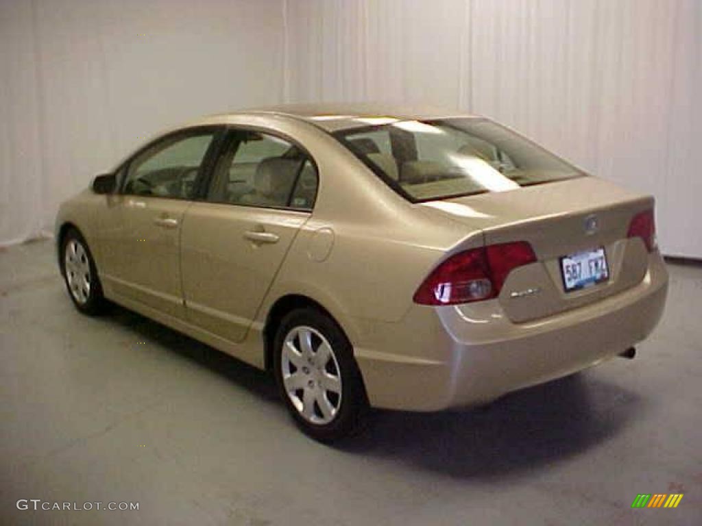 2007 Civic LX Sedan - Borrego Beige Metallic / Ivory photo #20