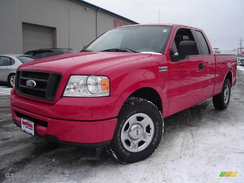 2007 F150 XL SuperCab - Bright Red / Medium Flint photo #1