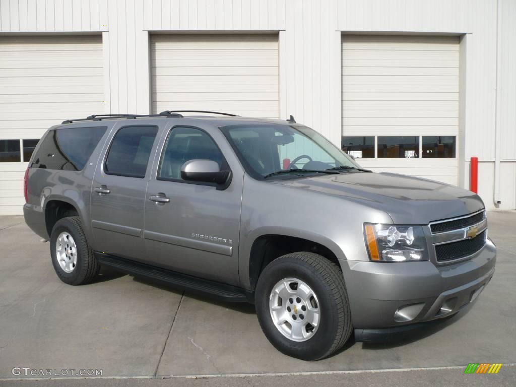 2009 Suburban LT 4x4 - Greystone Metallic / Ebony photo #1