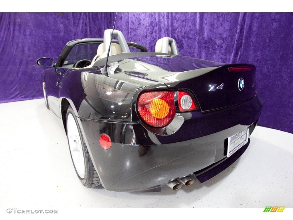 2004 Z4 2.5i Roadster - Black Sapphire Metallic / Pearl Gray photo #36