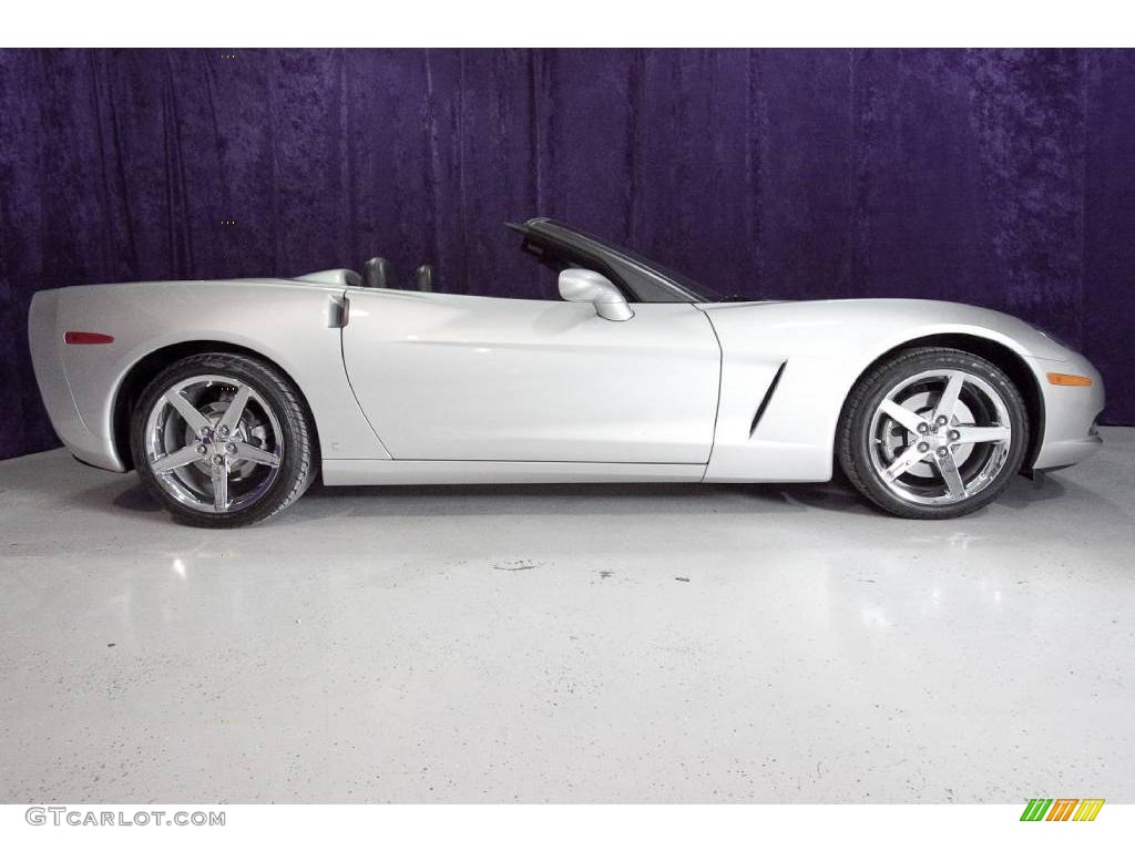 2008 Corvette Convertible - Machine Silver Metallic / Ebony photo #2