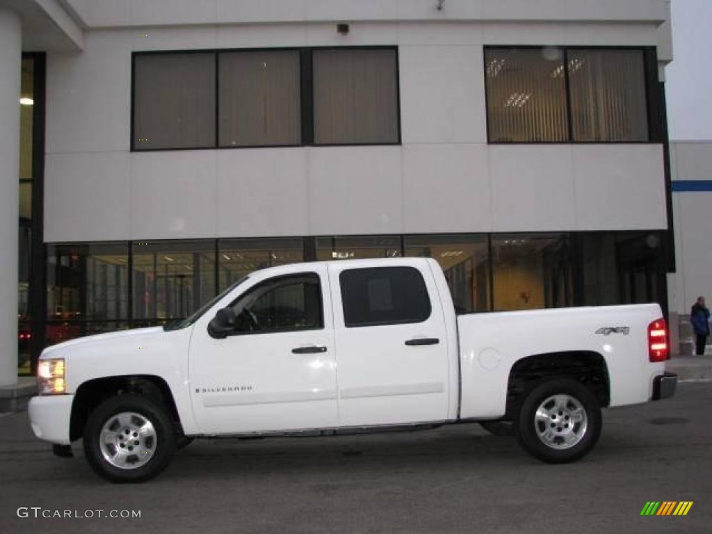 2008 Silverado 1500 LT Crew Cab 4x4 - Summit White / Ebony photo #1