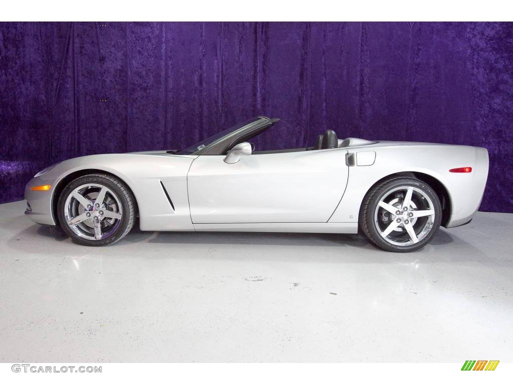 2008 Corvette Convertible - Machine Silver Metallic / Ebony photo #12