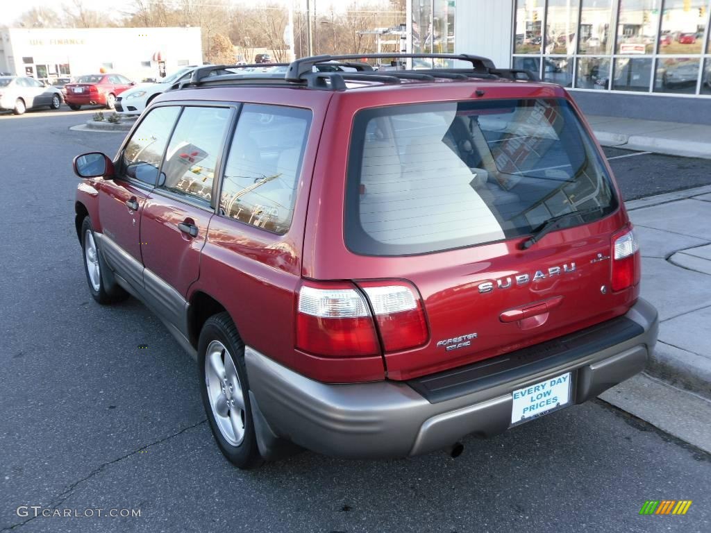 2002 Forester 2.5 S - Sedona Red Pearl / Beige photo #2