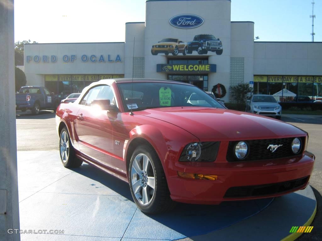 2008 Mustang GT Premium Convertible - Torch Red / Black/Red photo #1