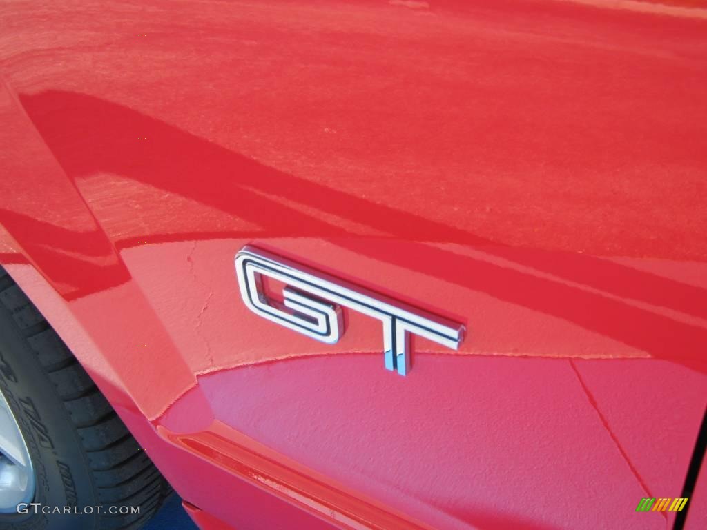 2008 Mustang GT Premium Convertible - Torch Red / Black/Red photo #12