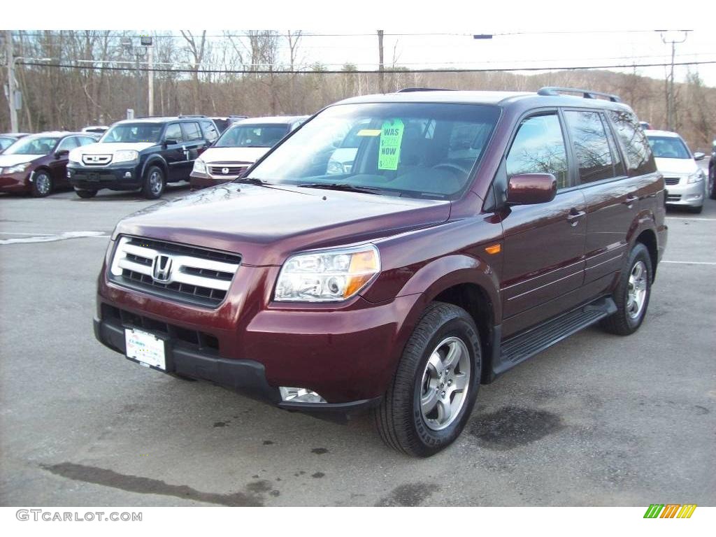 2007 Pilot EX 4WD - Dark Cherry Pearl / Gray photo #21