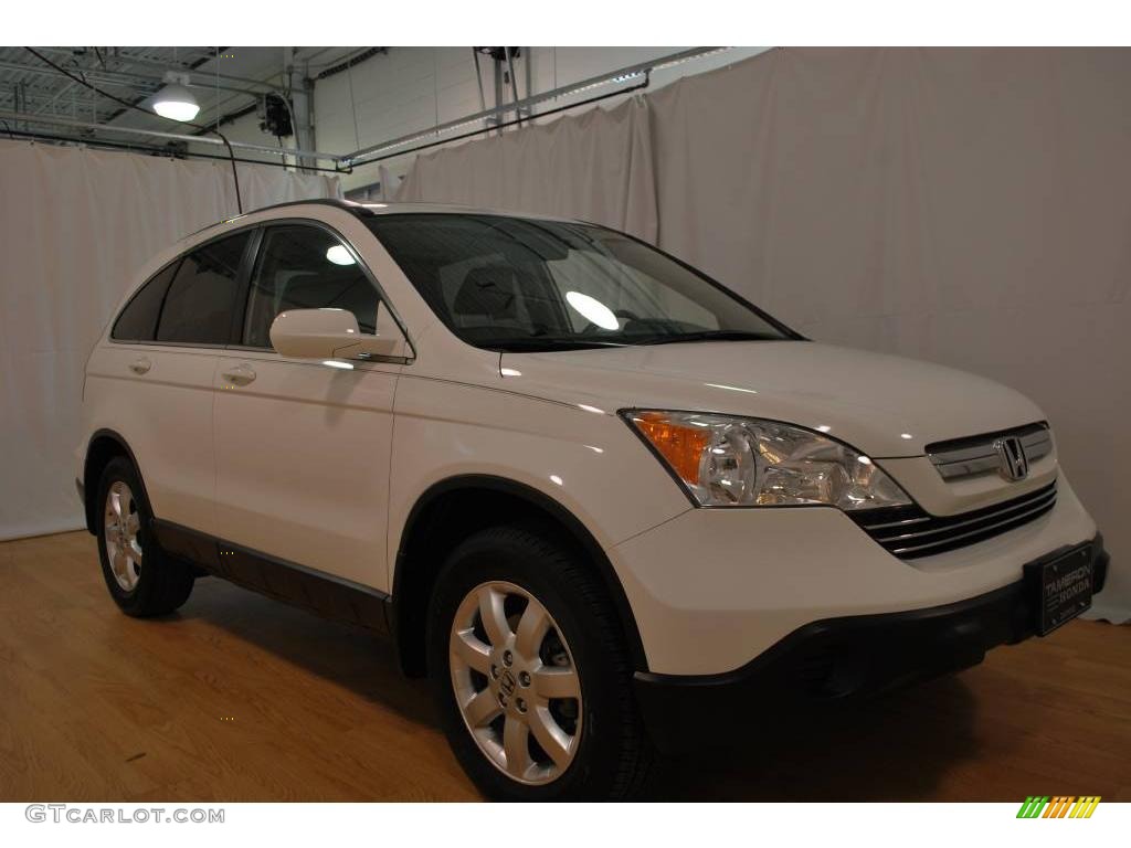 2008 CR-V EX-L - Taffeta White / Gray photo #7