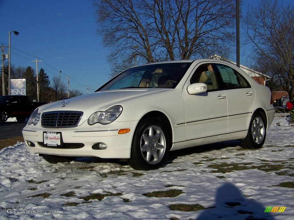 2003 C 320 4Matic Sport Sedan - Alabaster White / Java photo #1