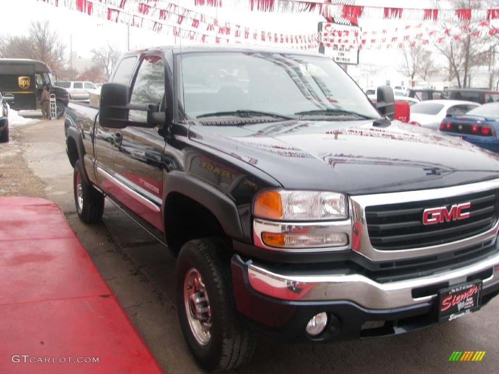2006 Sierra 2500HD SLE Extended Cab 4x4 - Deep Blue Metallic / Dark Pewter photo #4