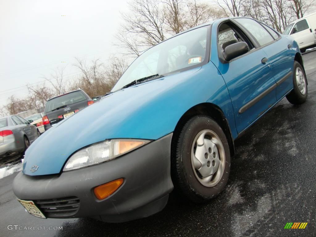 1995 Cavalier Sedan - Teal Blue Metallic / Gray photo #2