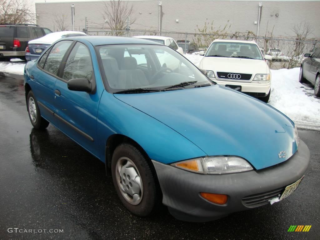 1995 Cavalier Sedan - Teal Blue Metallic / Gray photo #4