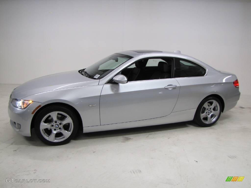 2007 3 Series 328xi Coupe - Titanium Silver Metallic / Black photo #11